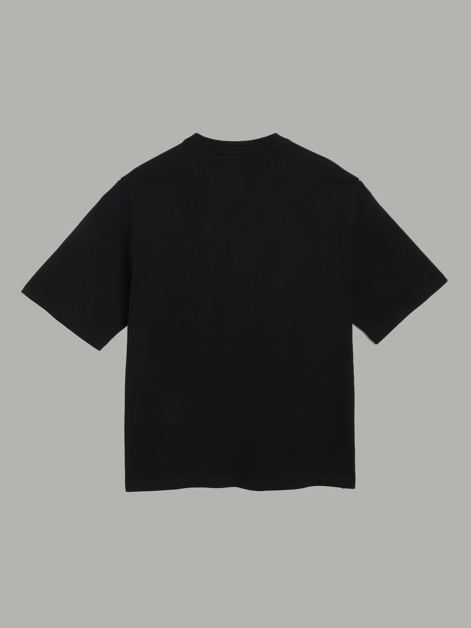 Free Authority Black Loose Fit Printed T-Shirt