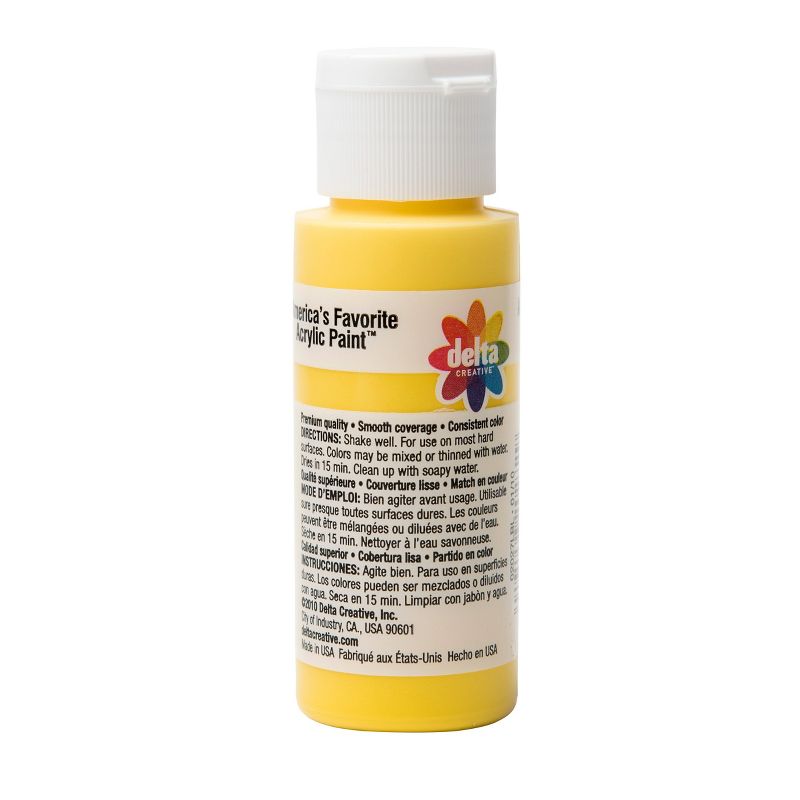 Delta Ceramcoat Acrylic Paint (2oz) - Bright Yellow