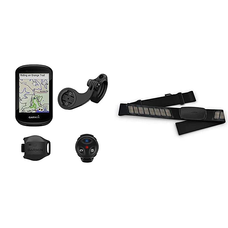 Edge 830 Mountain Bike Bundle, Performance Touchscreen GPS Cycling/Bike Computer with Mapping, Dynamic Performance Monitoring and Popularity Routing & HRM-Dual Heart Rate Monitor