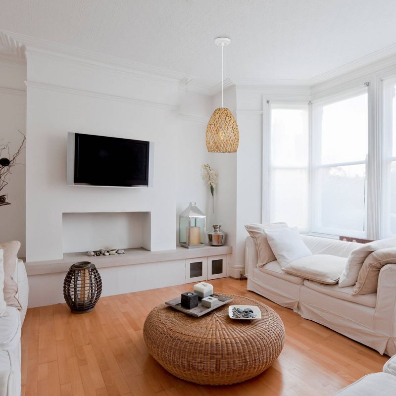 Rio Twine Shade Pendant Light Natural - Globe Electric