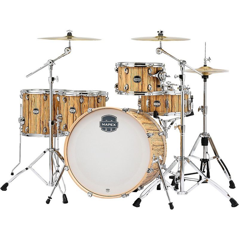 Mapex Mars Series 5-Piece Crossover Shell Pack with 22" Bass Drum Driftwood Chrome