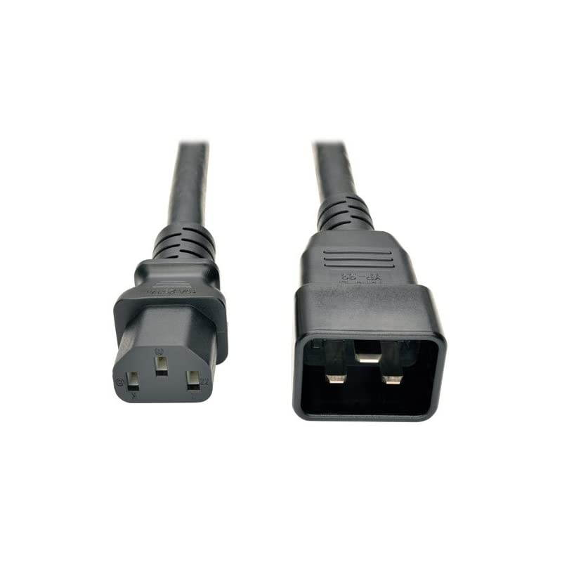 P032-003 Heavy Duty Power Cord PDU 15Amp 12AWG IEC 320 C13 C20 3', Black
