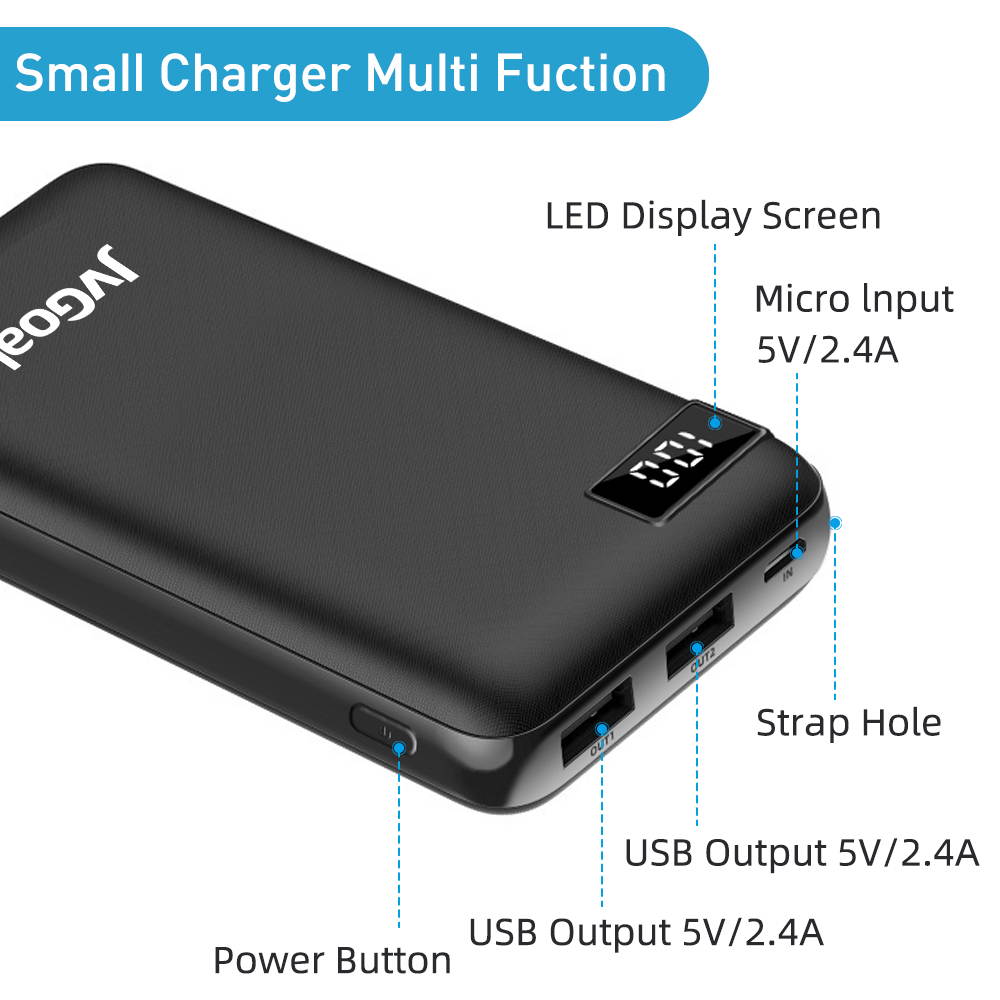 Portable Charger 24800mAh Power Bank Dual Ports External Cell Phone Battery Packs Backup with LCD Display High-Speed Charging Compatible for iPhone Samsung Galaxy Nintendo Switch
