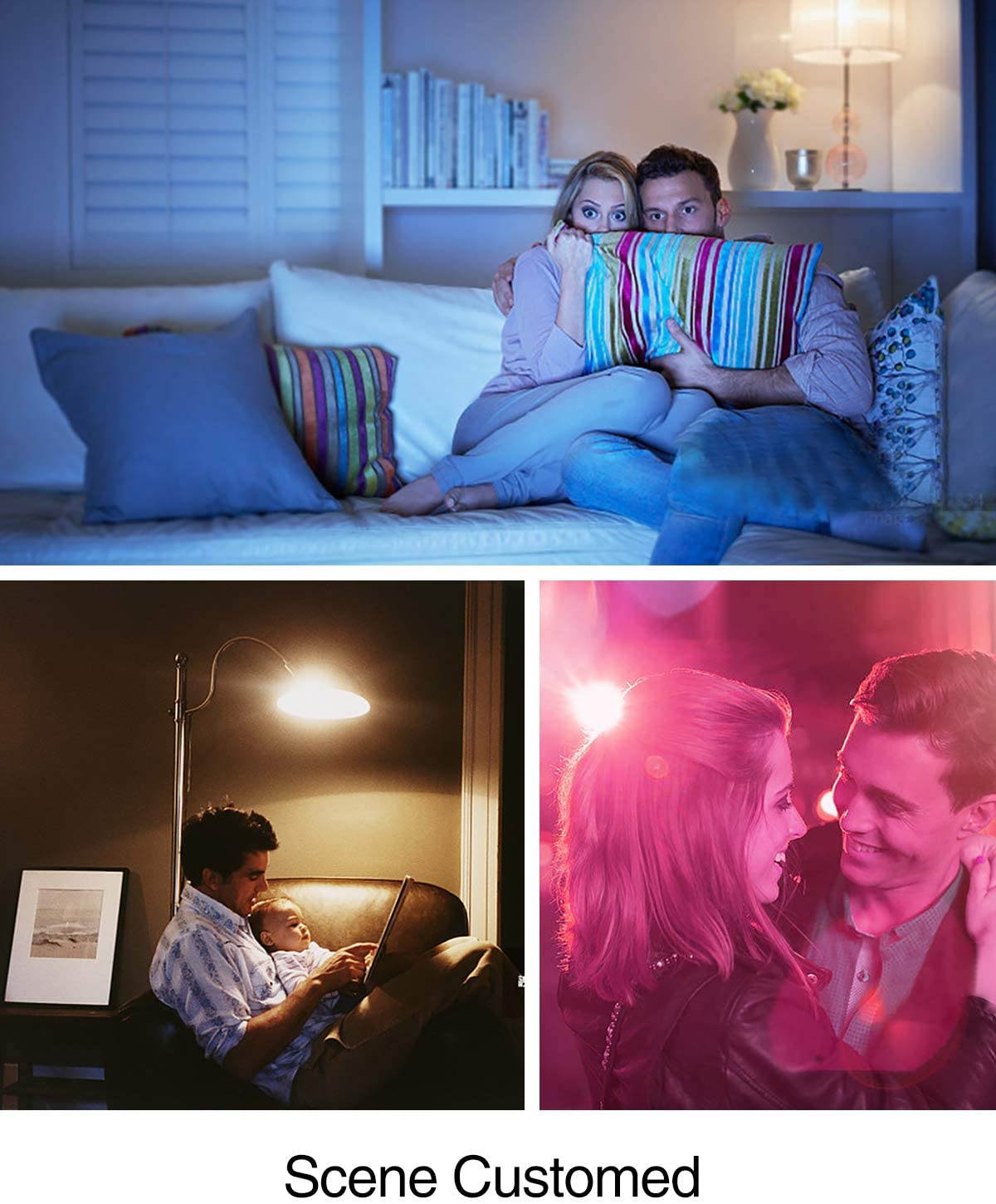 Smart Light Bulb,  A19 E26 9W WiFi LED Smart Bulb, Works with Alexa, Echo, Google Home & Siri (No Hub Required), Warm White, 60W Equivalent, ETL Listed (2-Pack)