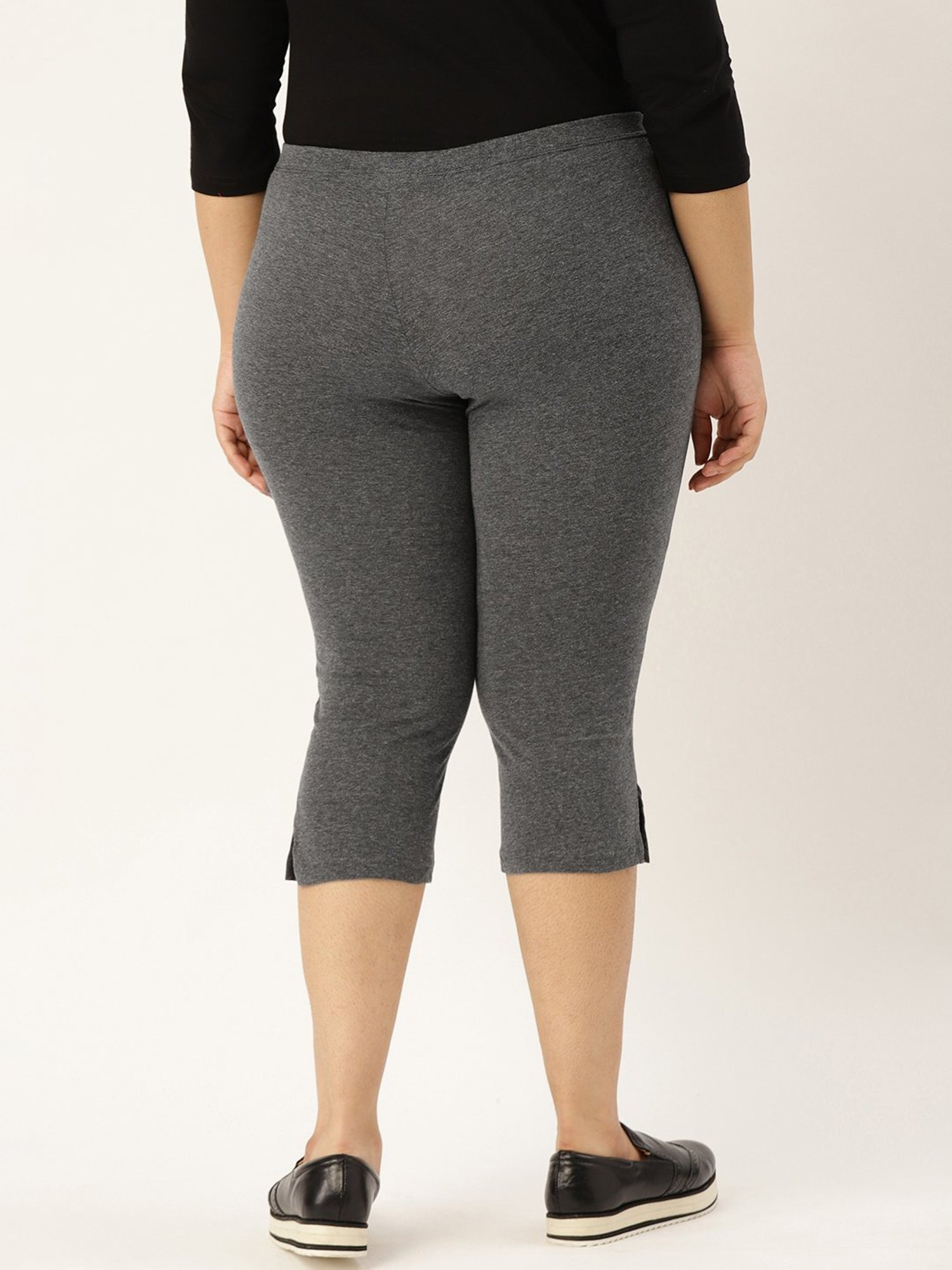 theRebelinme Grey Cotton Capris