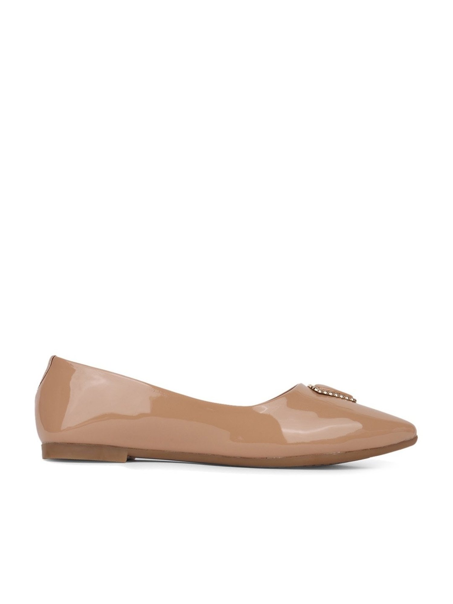 Elle Women's Beige Flat Ballets