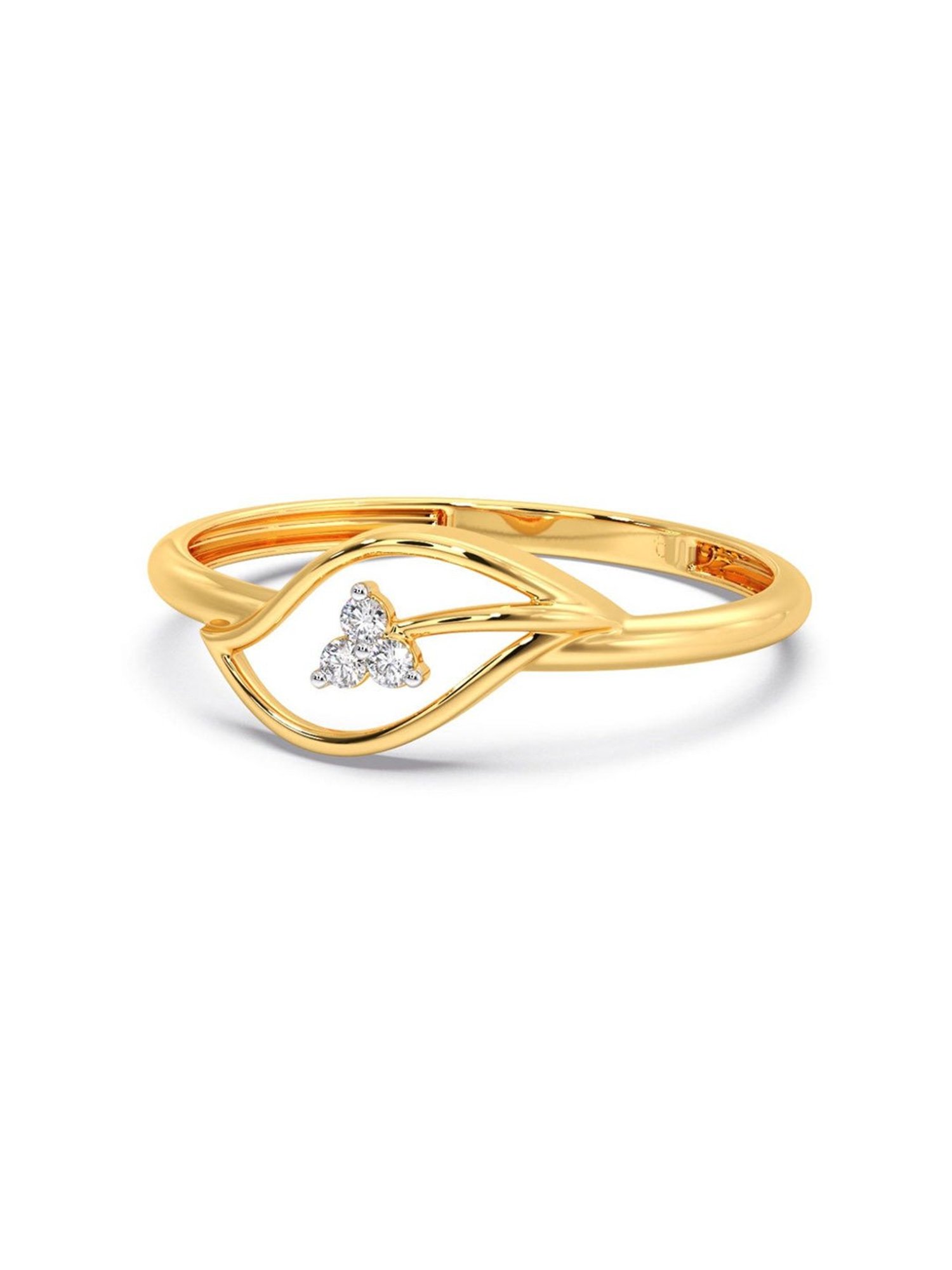Candere by Kalyan Jewellers Stylish Design 18k Yellow Gold & Diamond Ring