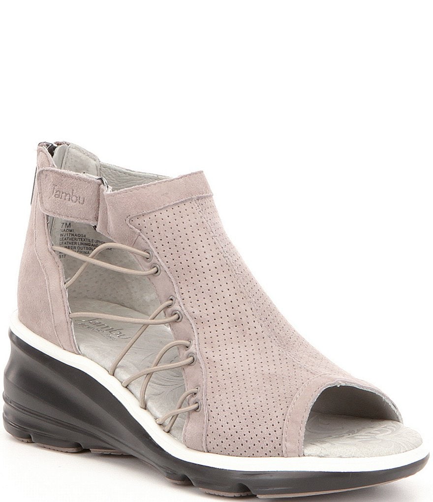 Jambu Naomi Suede Wedge Sandals