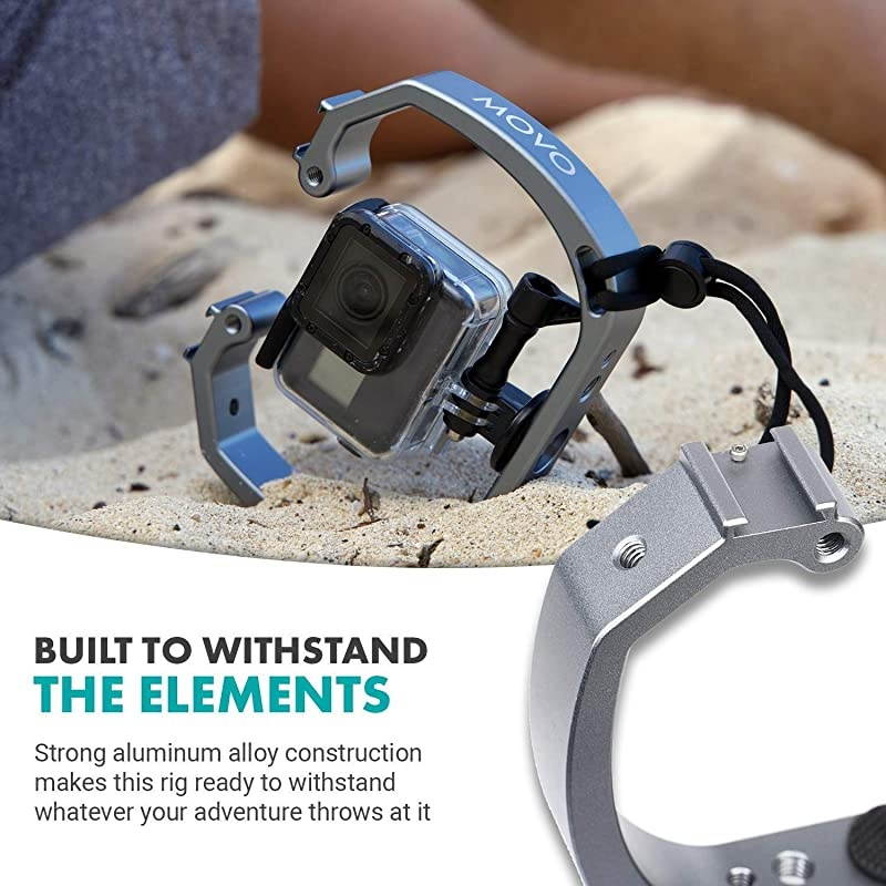 GBU70 Underwater Diving Rig for GoPro Hero with Cold Shoe Mounts Wrist Strap Works with HERO3 HERO4 HERO5 HERO6 HERO7 HERO8 and DJI Osmo Action Cam Perfect Scuba Gear GoPro Accessory