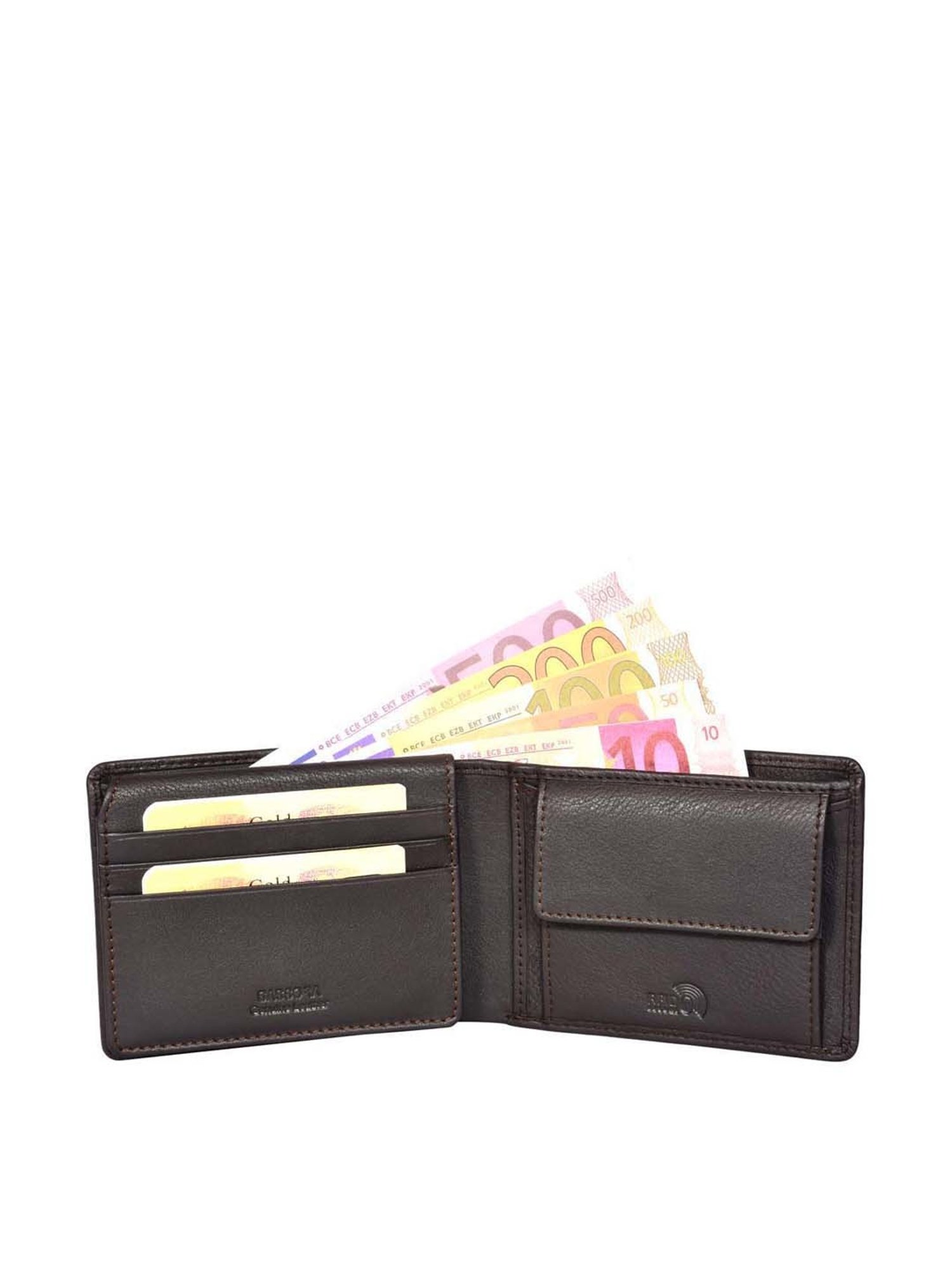 SASSORA Brown Casual Leather Bi-Fold Wallet for Men