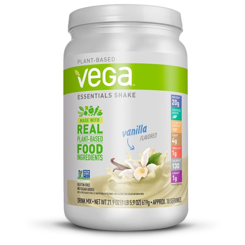 Vega Essentials Vegan Protein Powder Shake - Vanilla - 21.9oz