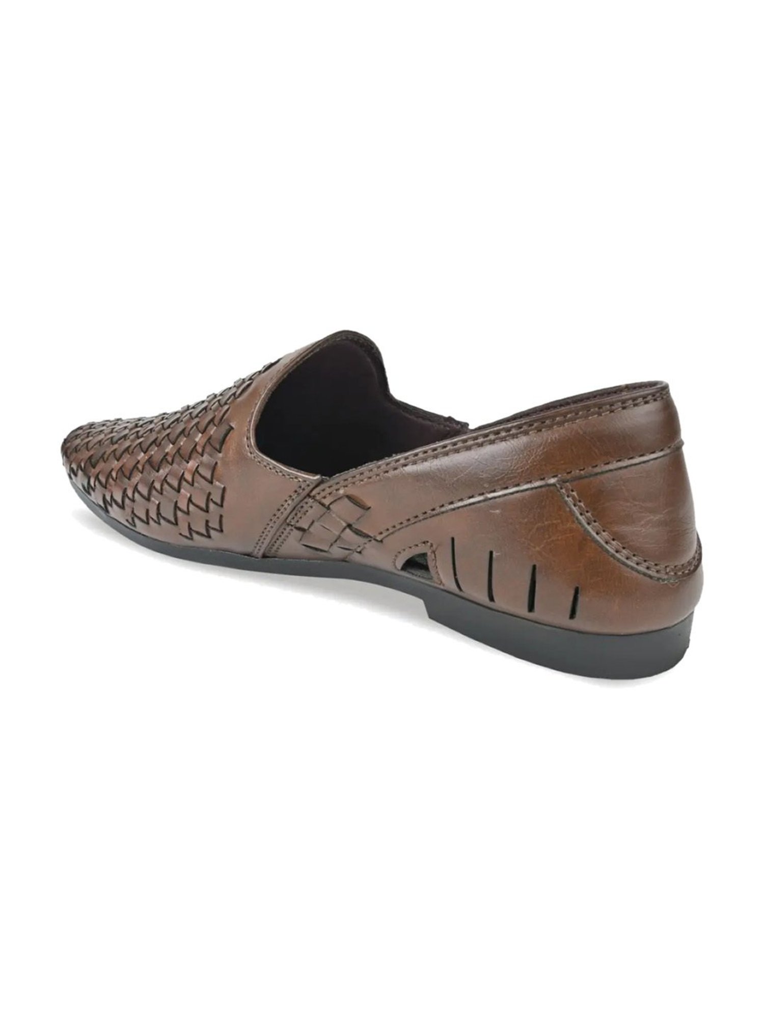 Fausto Men's Brown Ethnic Juttis