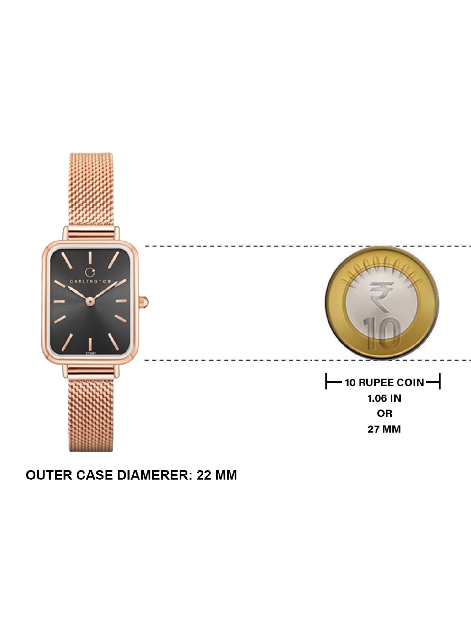 Carlington Iconic 2041 RoseBlack Analog Watch for Women