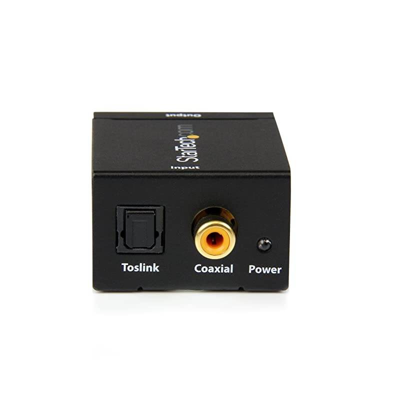 com SPDIF Digital Coaxial or Toslink Optical to Stereo RCA Audio Converter - Digital Audio Adapter (SPDIF2AA),Black