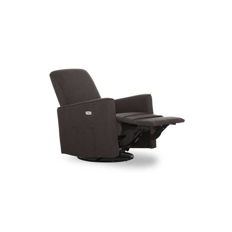 Evolur Ashville Upholstered Swivel Glide Power Recliner - Solid White