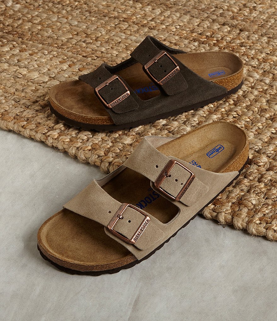 Birkenstock Women's Arizona Suede Dual Adjustable Buckle Strap Sandals