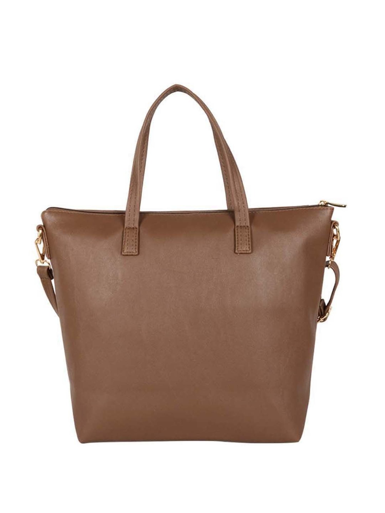 Baggit Brown Printed Medium Tote Handbag