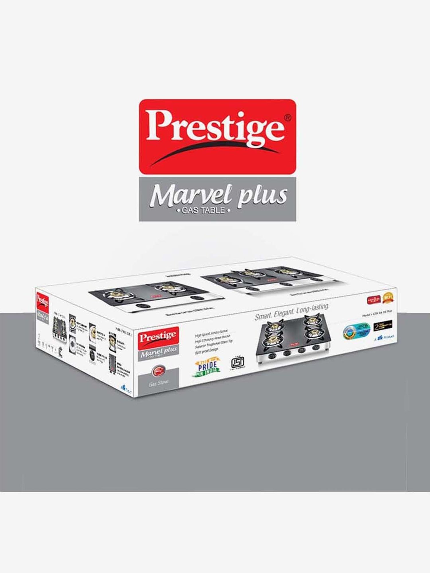 Pigeon Blackline Smart Black Glass Manual Gas Stove (2 Burners)