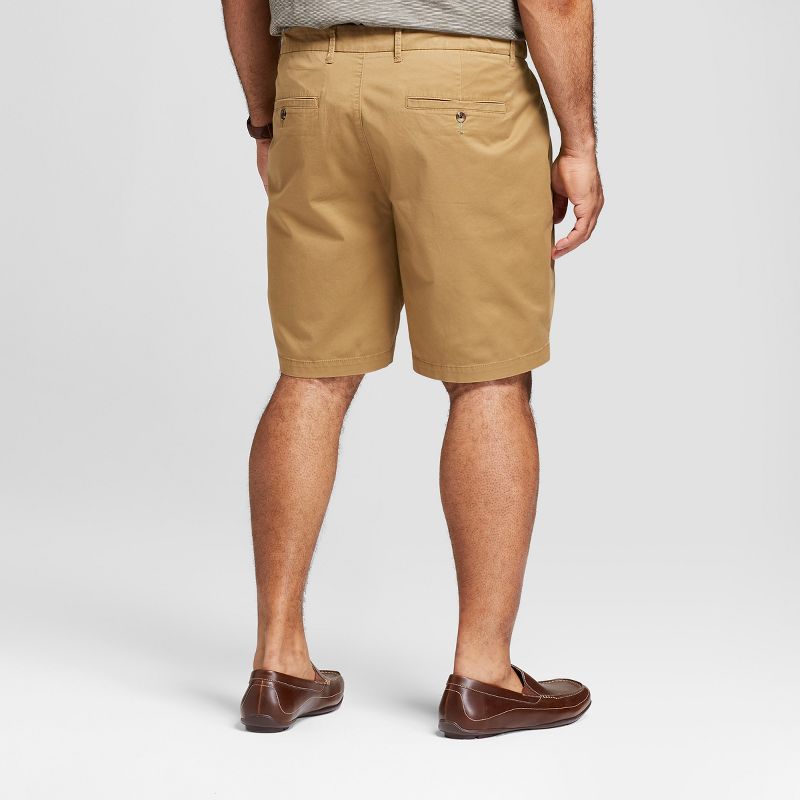 Men's Big & Tall 9" Linden Flat Front Shorts - Goodfellow & Co™ Dark Khaki 60