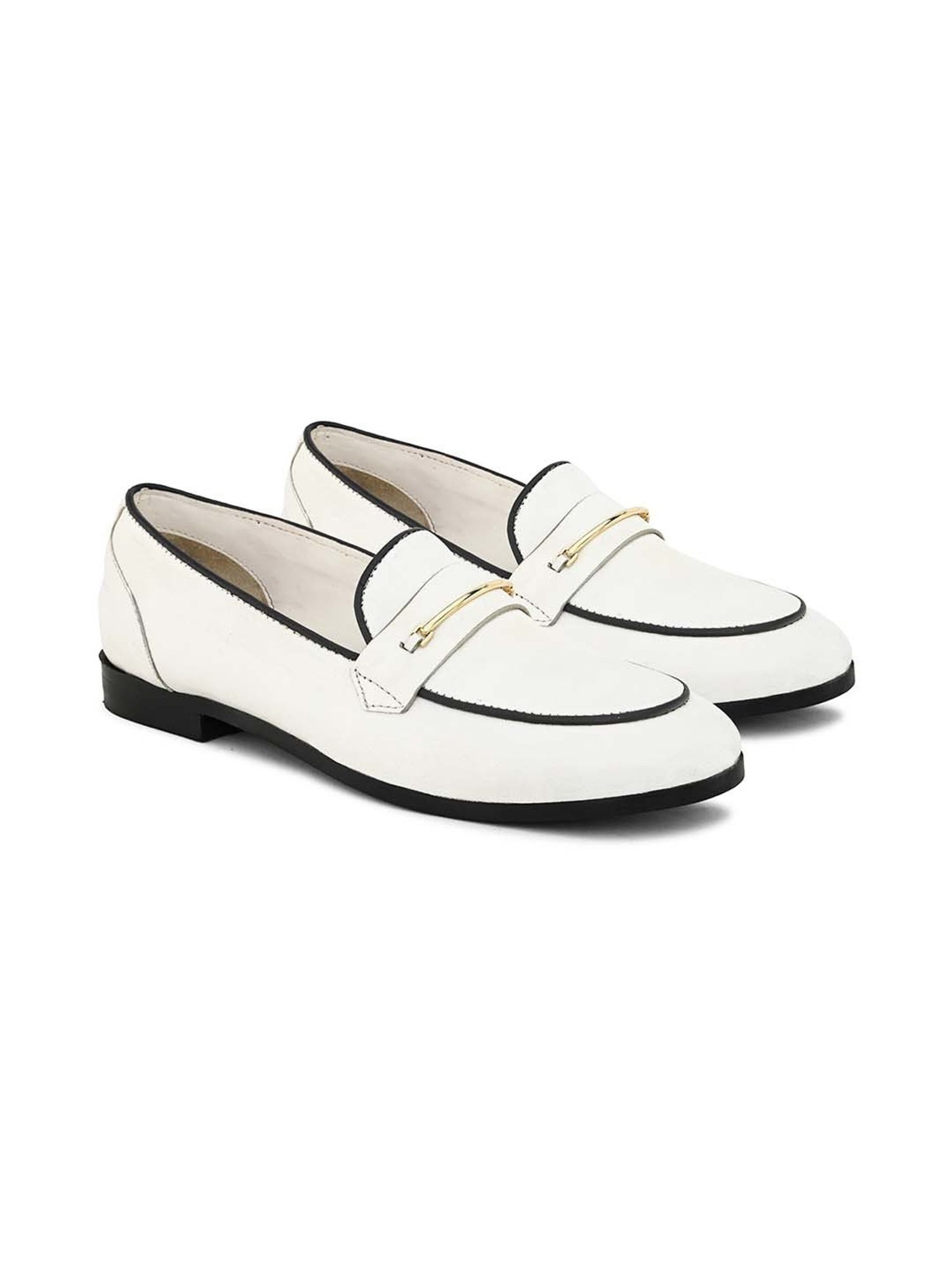Carlo Romano Women's White Casual Loafers