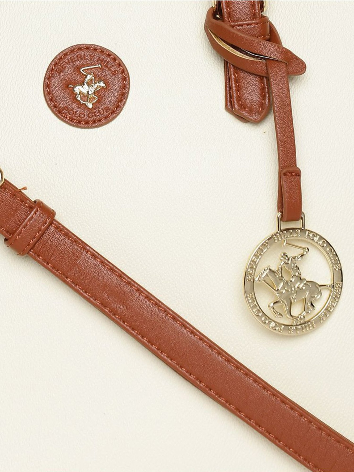 Beverly Hills Polo Club Beige Small Tote Bag