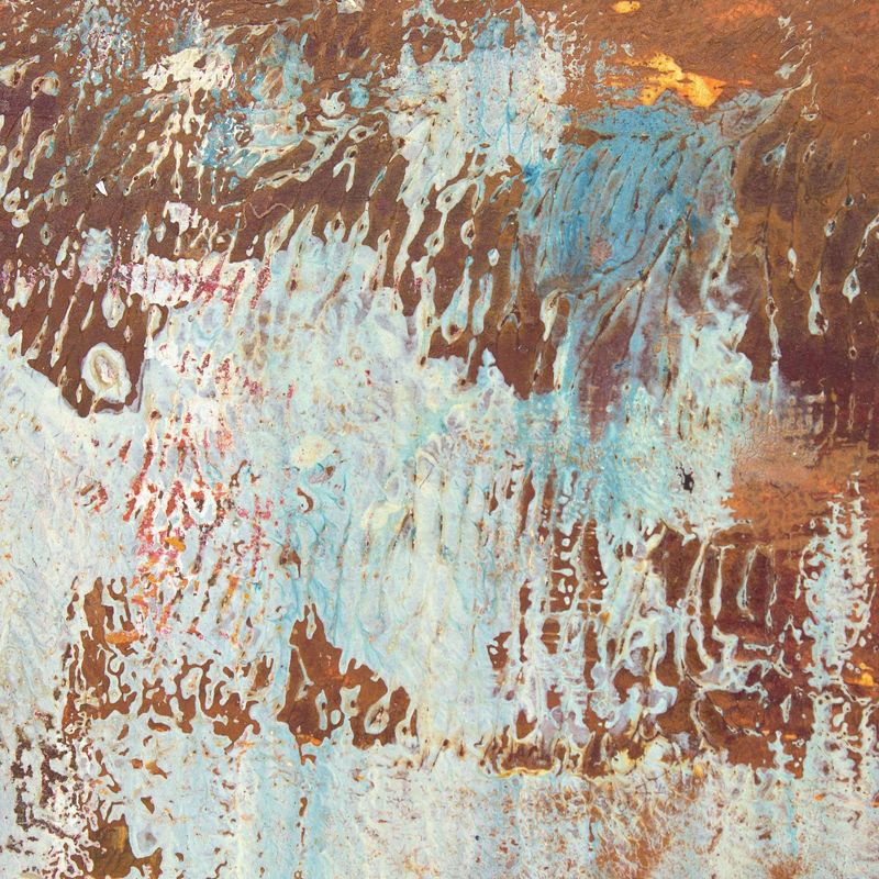 6" Double Sided Rust Canvas Room Divider - Oriental Furniture