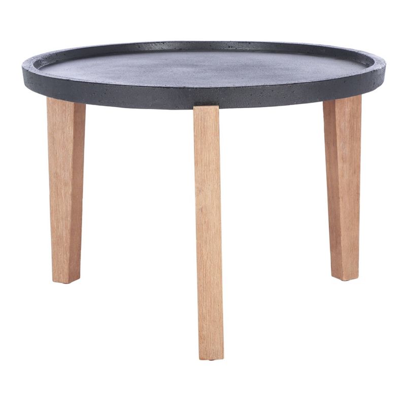 Valton Side Table - Natural/Black - Safavieh