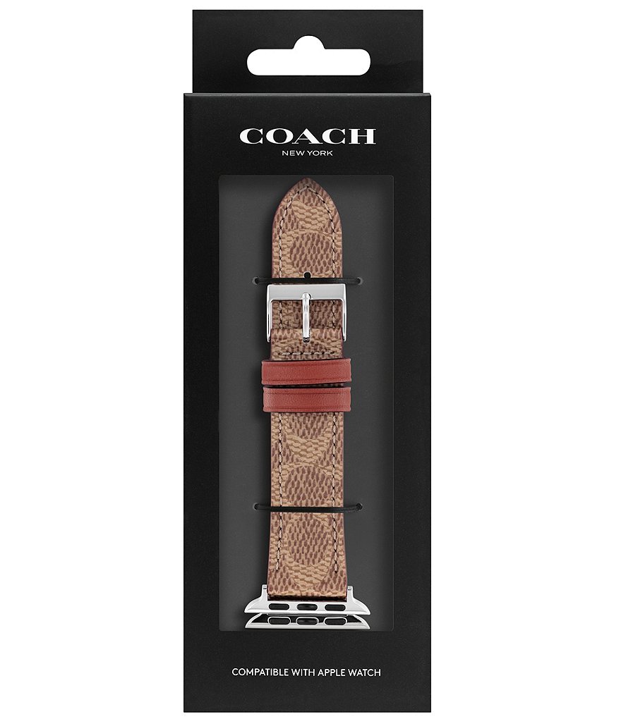 COACH Signature Canvas 38/44mm Band for Apple Watch&reg;