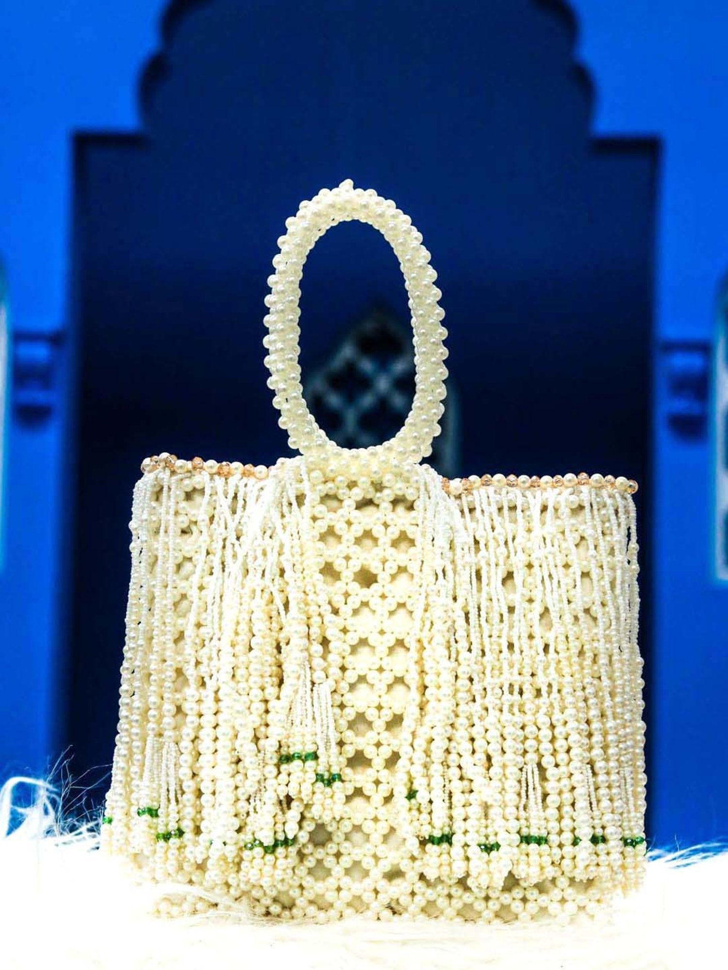 NR by Nidhi Rathi White Fabric Potli