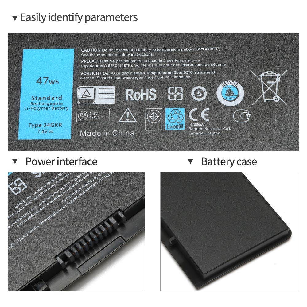 New OEM Replacement Dell 451-BBFT 451-BBFV 451-BBFY F38HT G0G2M PFXCR T19VW Laptop Battery for Dell Latitude E7420 E7440 E225846 Laptop Notebook Series [7.4V 47Wh ]