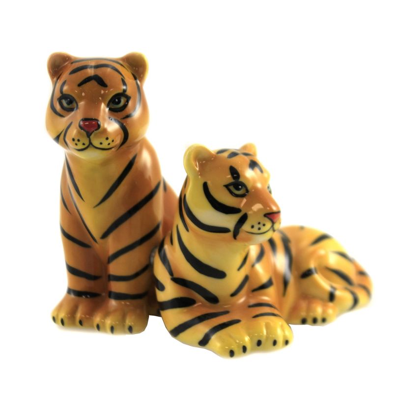 Tabletop 3.5" Magnetic Tigers Salt Pepper S/2 Safari Zoo Memagerie Pacific Trading  -  Salt And Pepper Shaker Sets