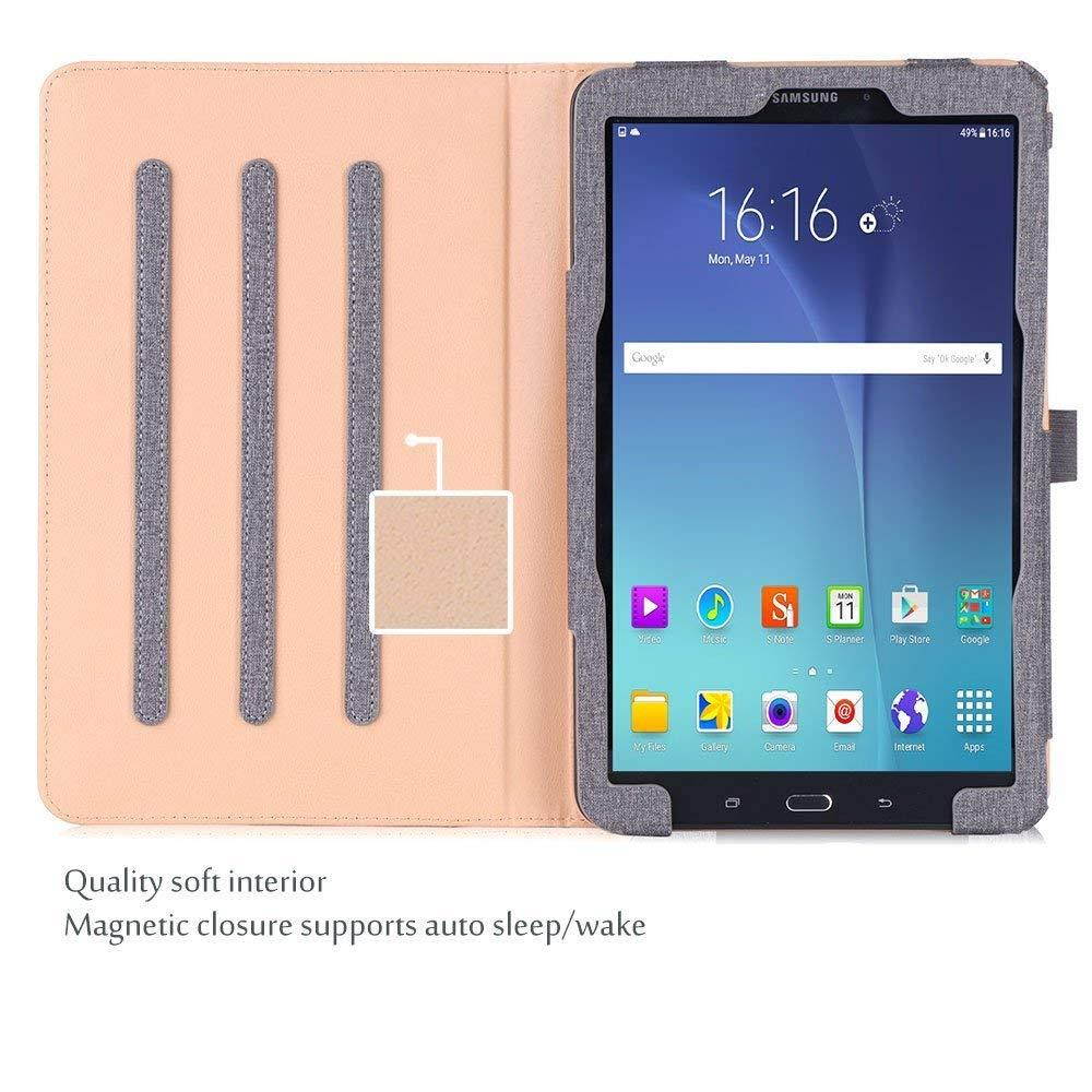 ProCase Samsung Galaxy Tab A 10.1 Case - Stand Folio Case Cover for Galaxy Tab A 10.1" Tablet SM-T580 T585 T587 (NO S Pen Version), with Multiple Viewing Angles, Document Card Pocket -Grey