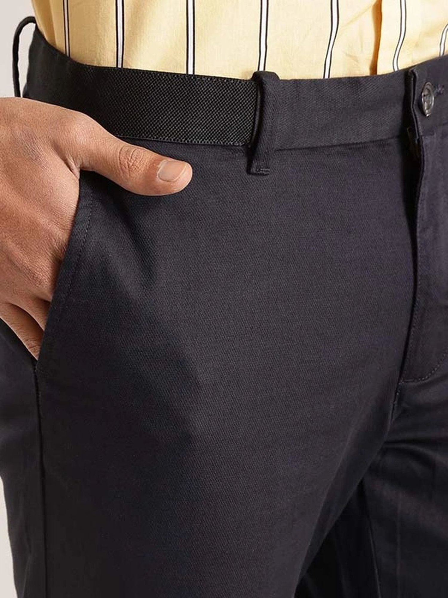 Indian Terrain Dark Navy Regular Fit Chinos