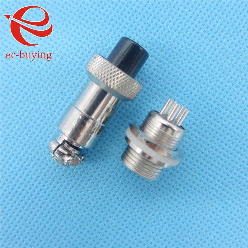 10Sets GX12 5Pin Diameter12mm Male+ Female Metal Aviation Plug Socket Air Connector