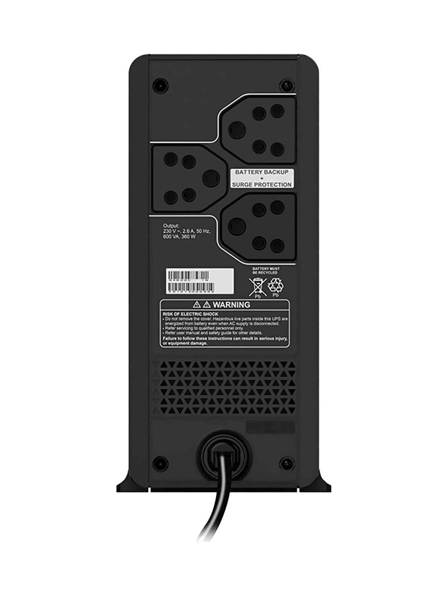 APC BX600C-IN 360W UPS (Black)