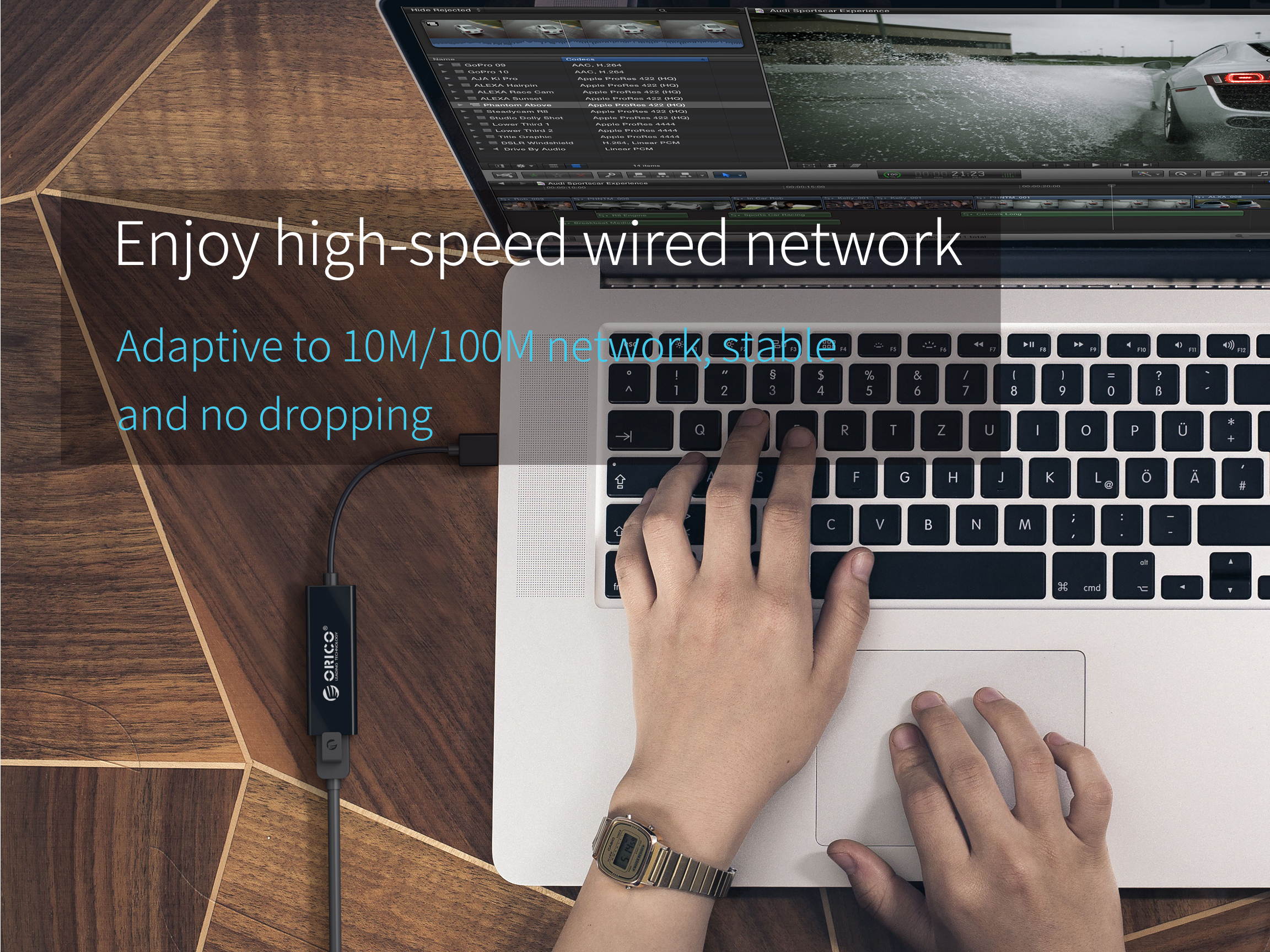 ORICO USB 3.0 Gigabit Ethernet Network Adapter Add Gigabit Ethernet Nnetwork Connectivity Through a USB 3.0 port,USB 3.0 Gigabit Adapter USB 3.0 Network Adapter -Black(UTJ-U3)