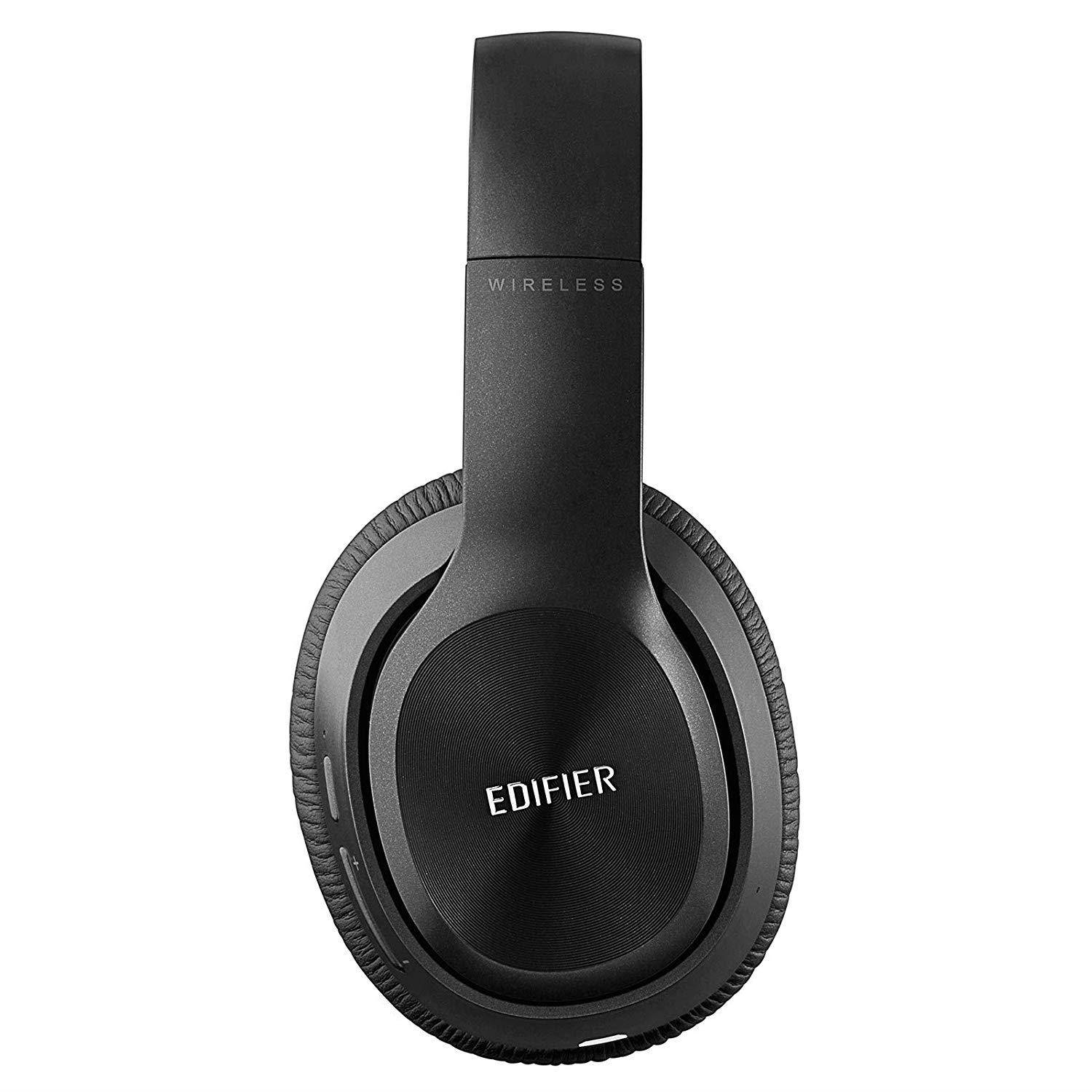 Edifier W820BT Bluetooth Headphones - Foldable Wireless Headphone with 80-Hour Long Battery Life - Black