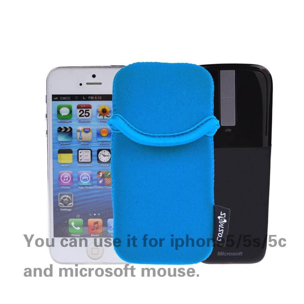Cosmos &reg; Light Blue Neoprene Carrying Protection Sleeve Bag Pouch Cover for Microsoft Arc Touch Mouse