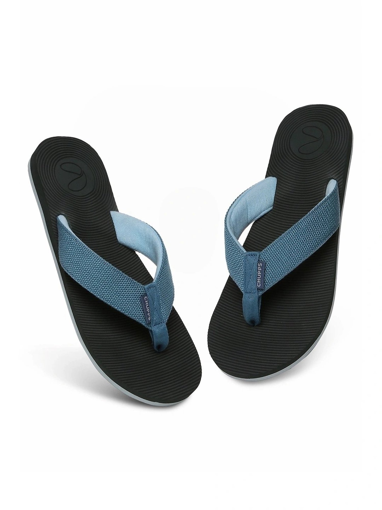 Chupps Men's Wyld Solid URO Blue Flip Flops