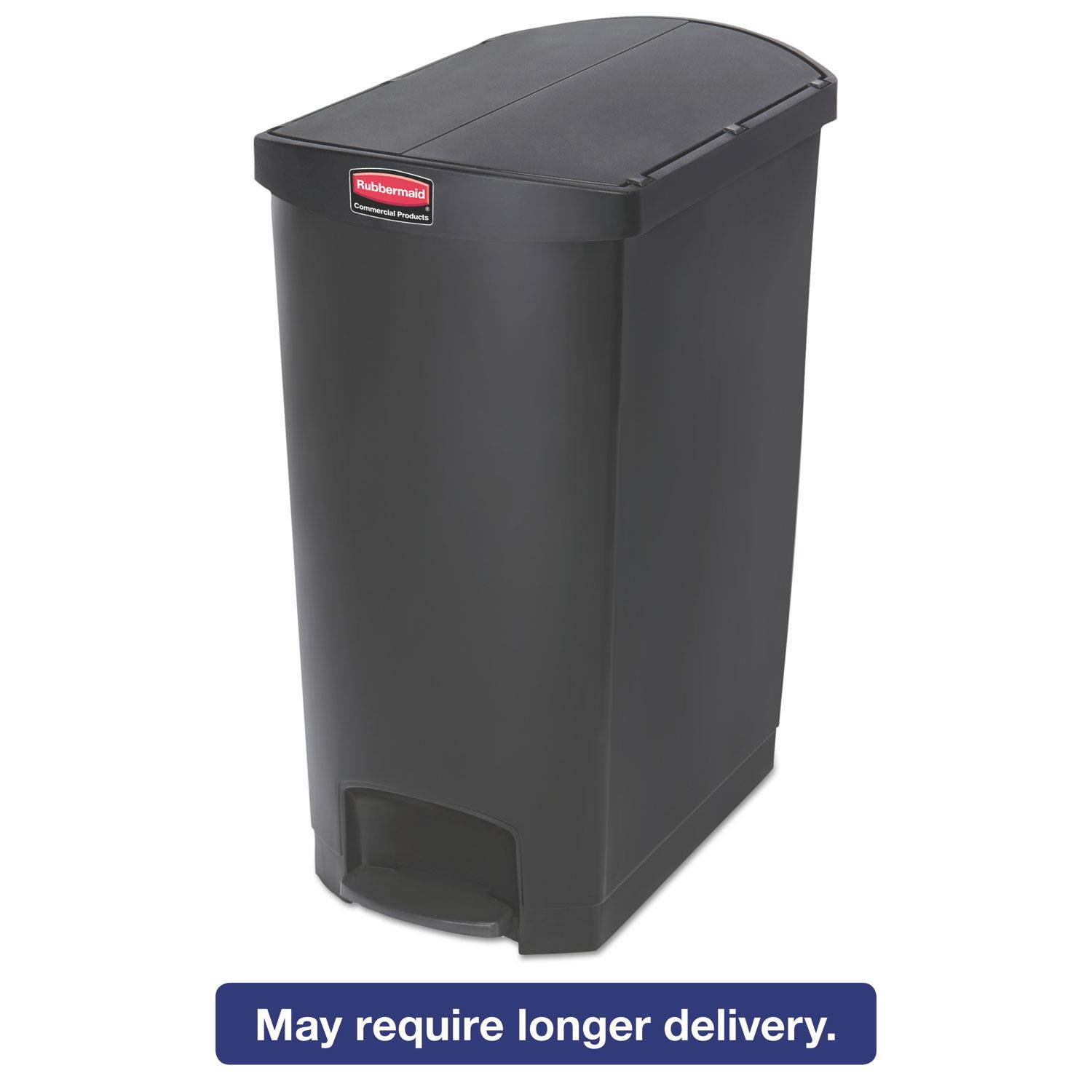 Rubbermaid Commercial Slim Jim Resin Step-On Container End Step Style 24 gal