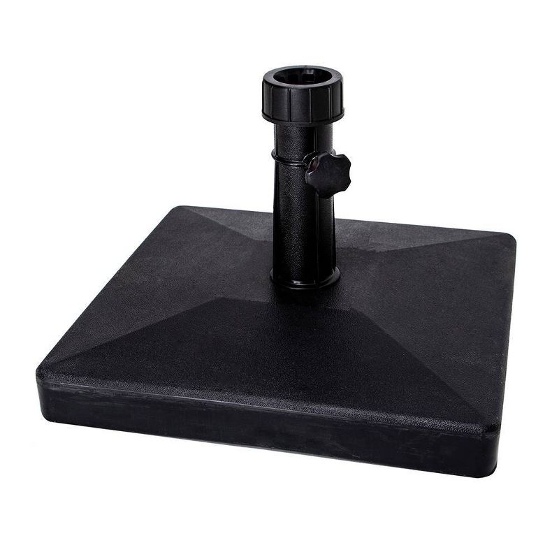 60lbs Heavy Duty Patio Market Umbrella Base Cement Square Stand Black - Crestlive Products