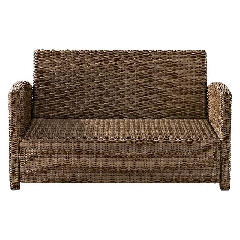Crosley Bradenton Outdoor Wicker Loveseat with Sand Cushions