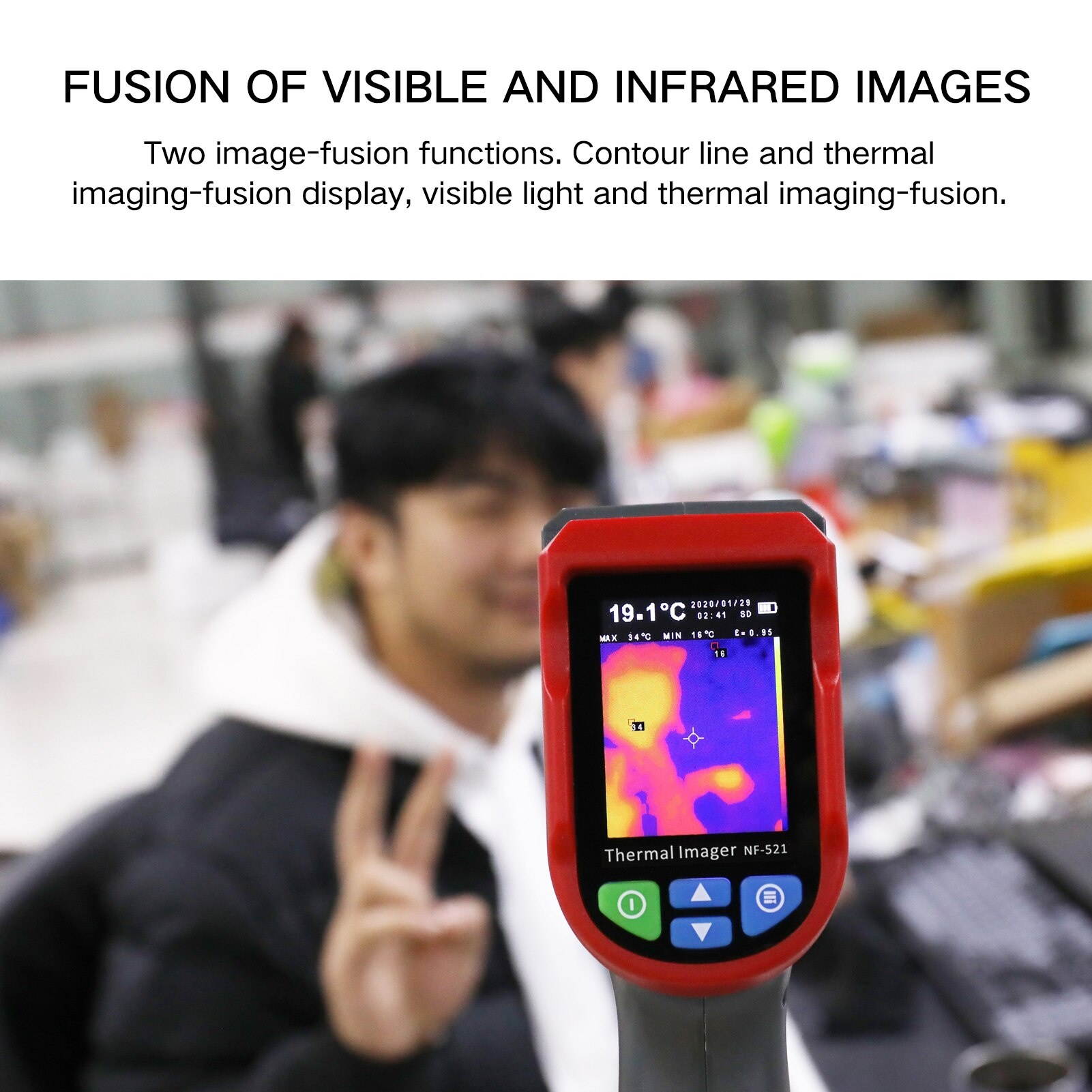 NF-521 Thermal Imager Portable Infrared Camera Digital Display Heating Detector Handheld Temperature Imaging Imager