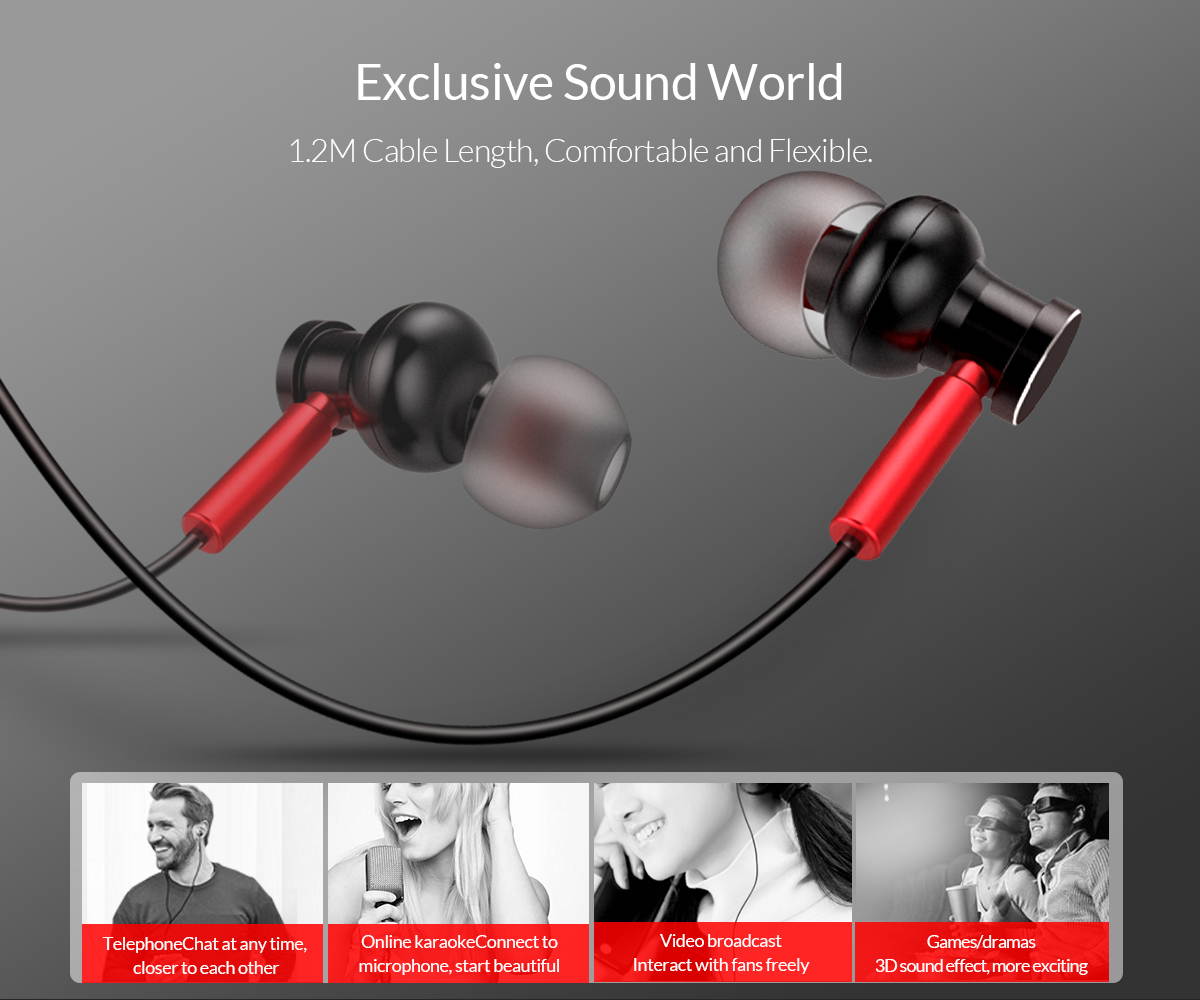 ORICO Original In-Ear Music Earphone Stereo Bass Hifi Earbuds Wired Earphones for Samsung Huawei Xiaomi Mobile Phone PC