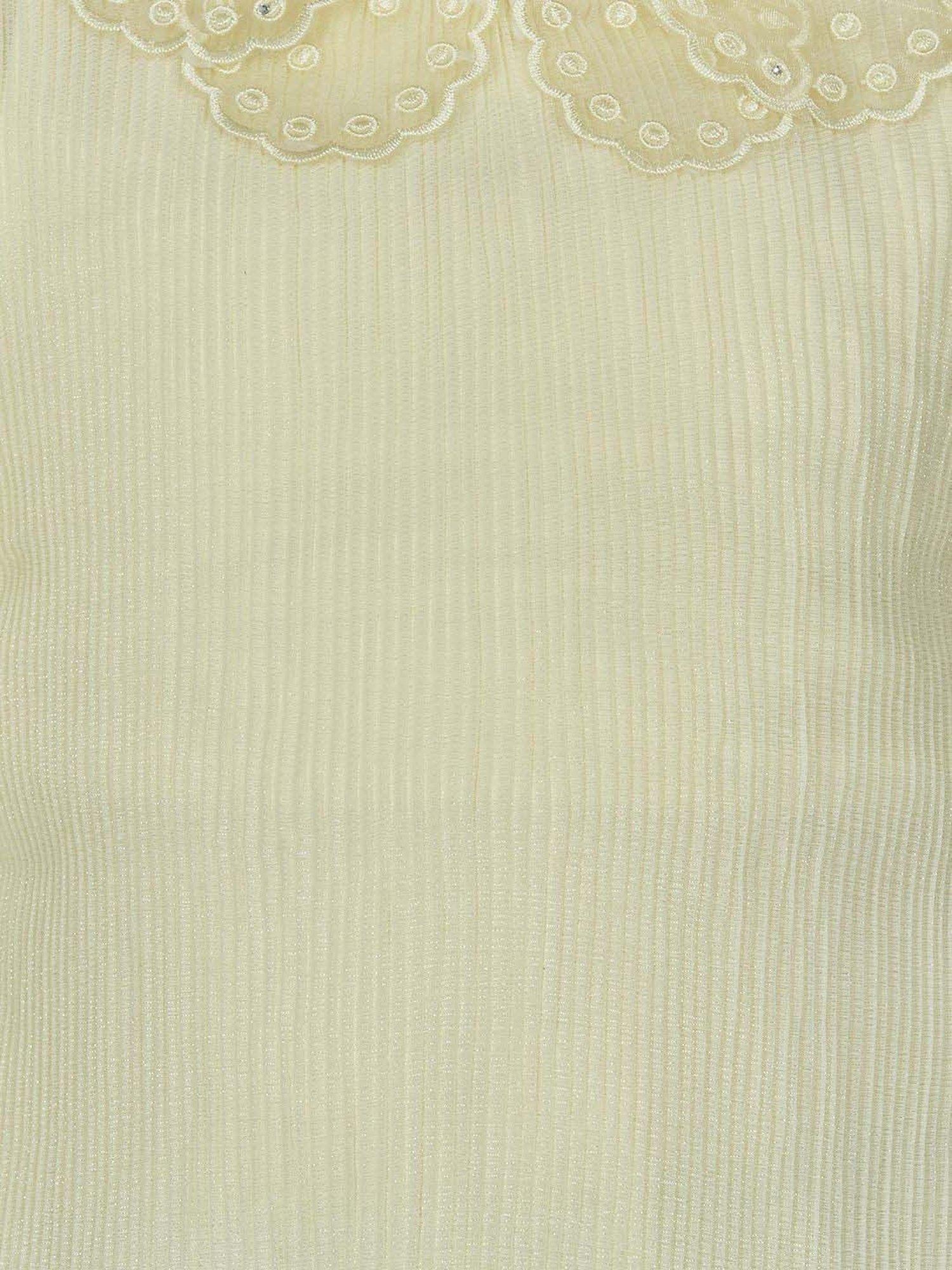 Peppermint Girls Yellow Solid Full Sleeves Top