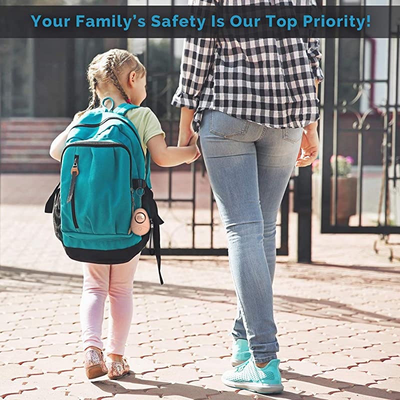 Personal Alarm Siren Song 130dB sound Personal Alarms for Women Keychain with LED Light Emergency Self Defense for Kids Elderly Rose Gold