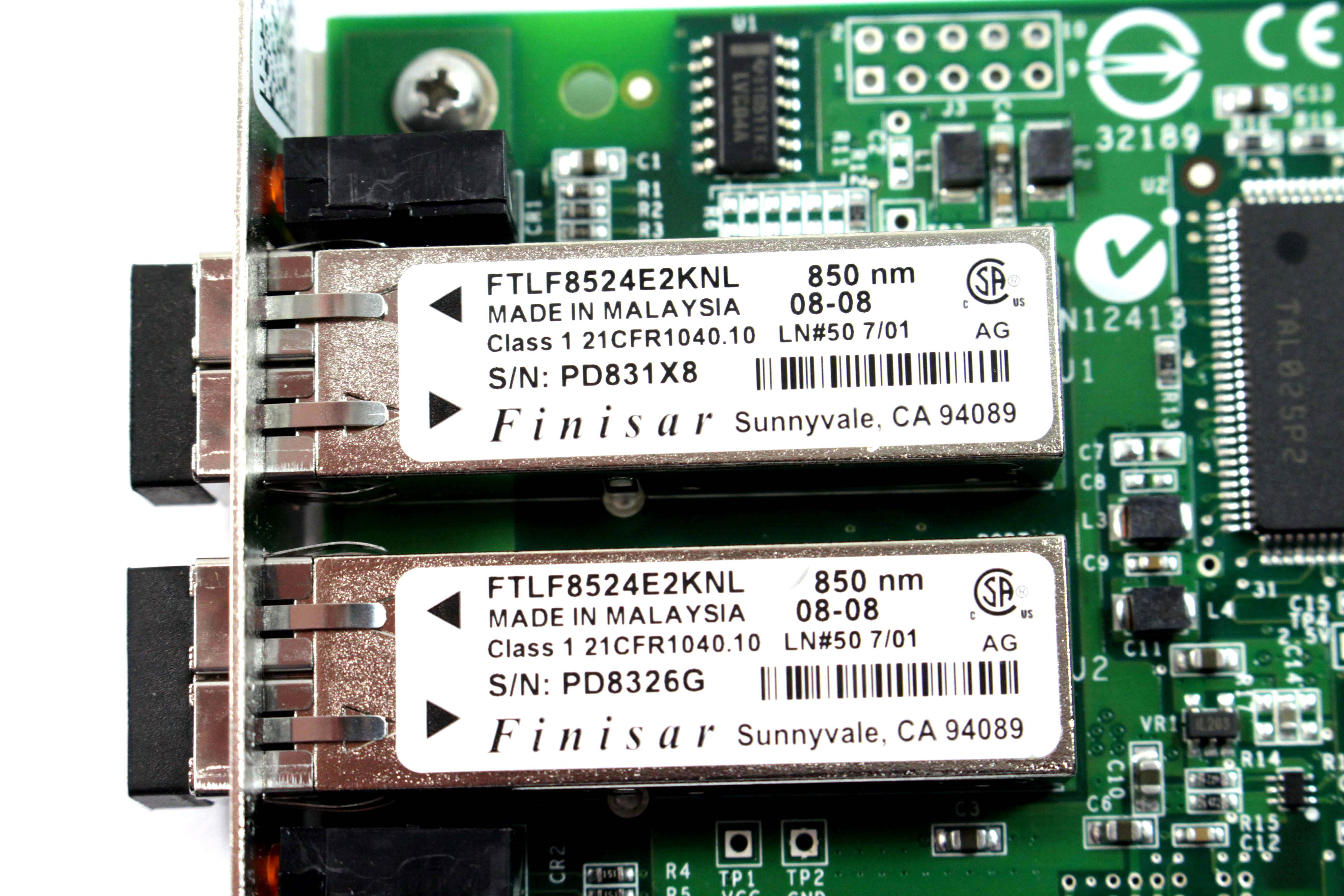 QLogic QLA2462 FTLF8524E2KNL 4Gbps Dual-Port PCIe Fiber Channel Card PX2510401 J6K9F