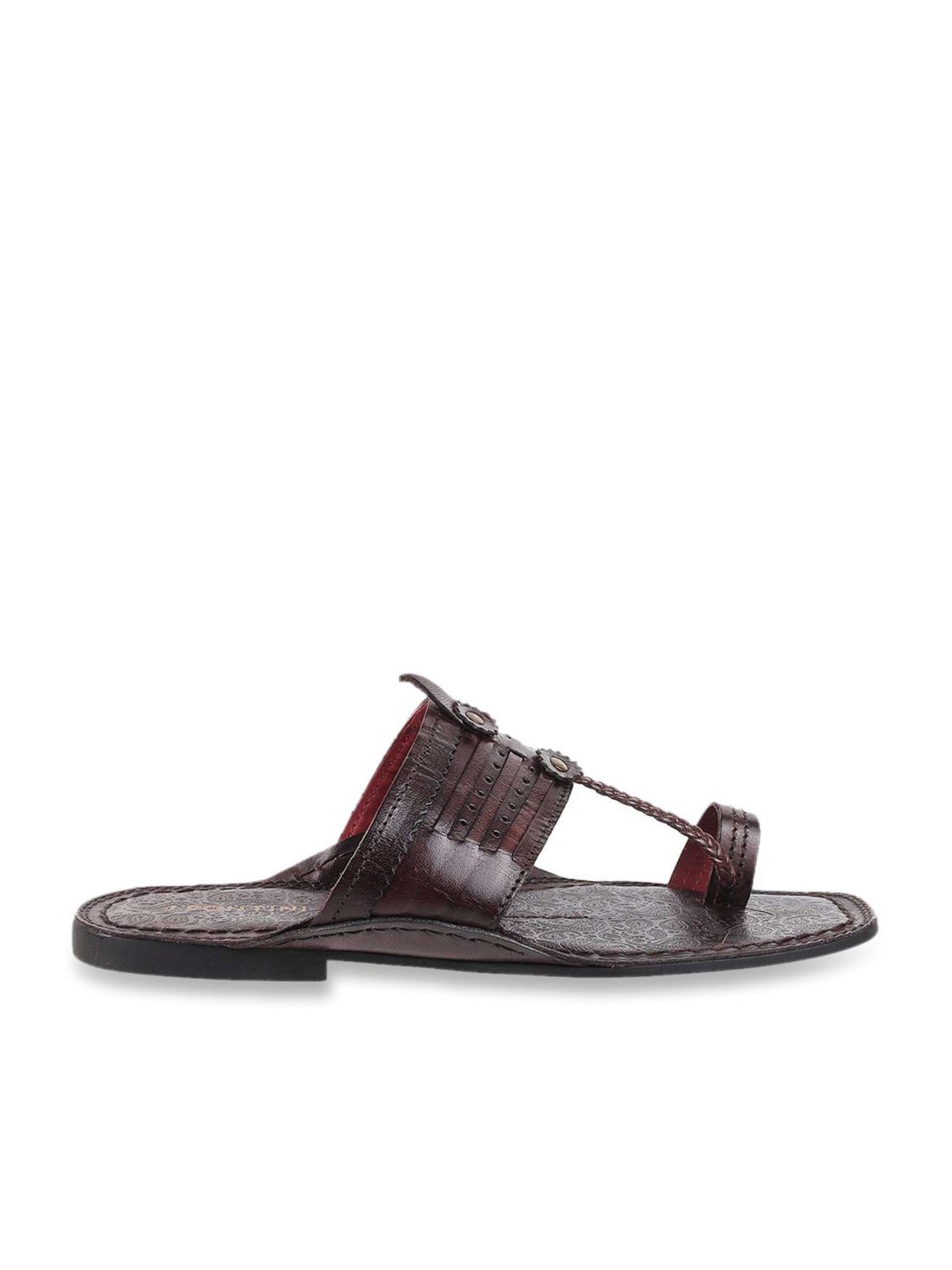 J. Fontini by Mochi Men's Wine Toe Ring Sandals