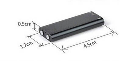 BS-MALL Smallest and Lightest USB Digital Activated Voice Recorder Mp3 Player Audio Voice Recorder 8GB Black