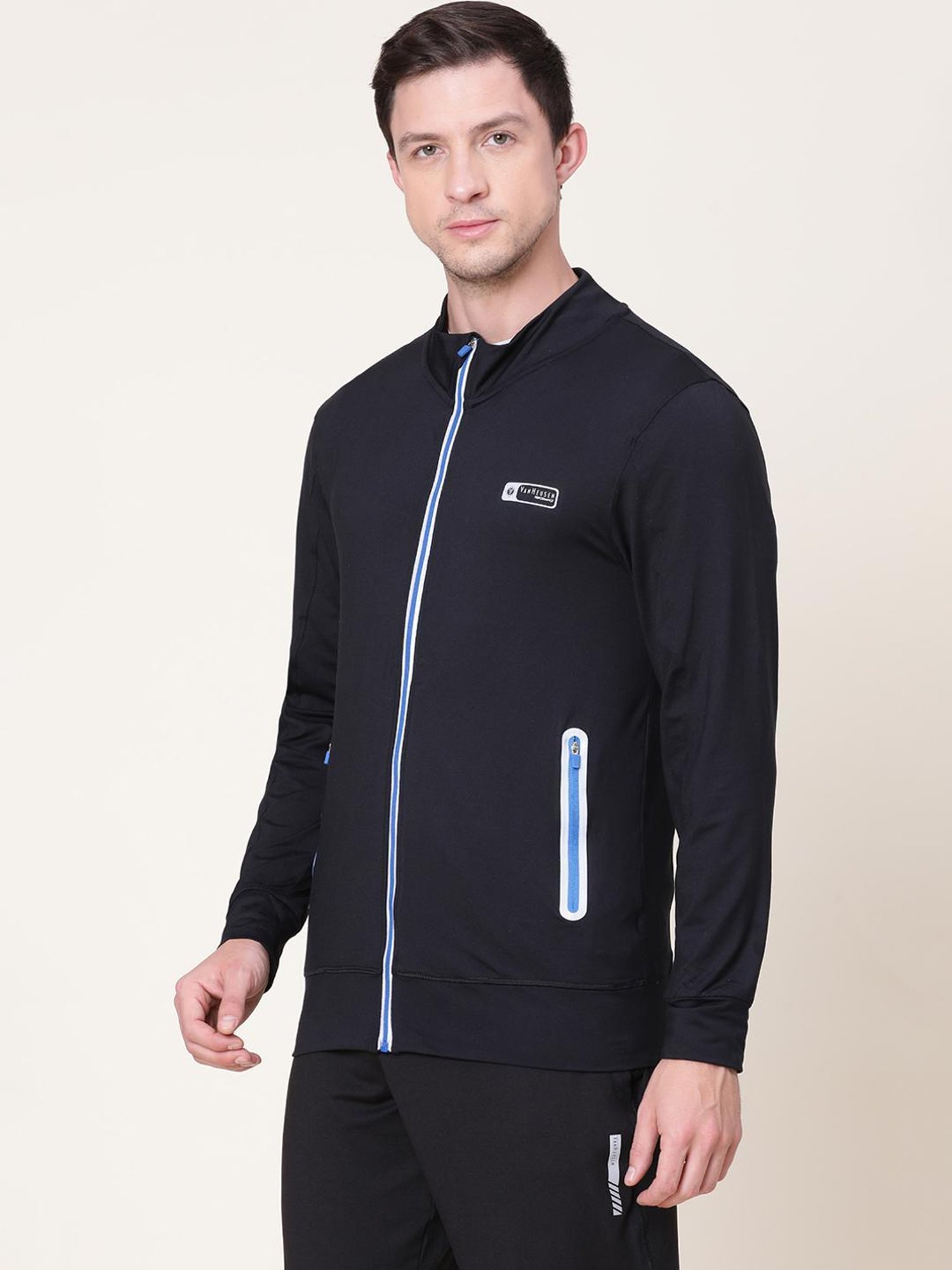 Slowave Teal Regular Fit Sports Hooded Jacket